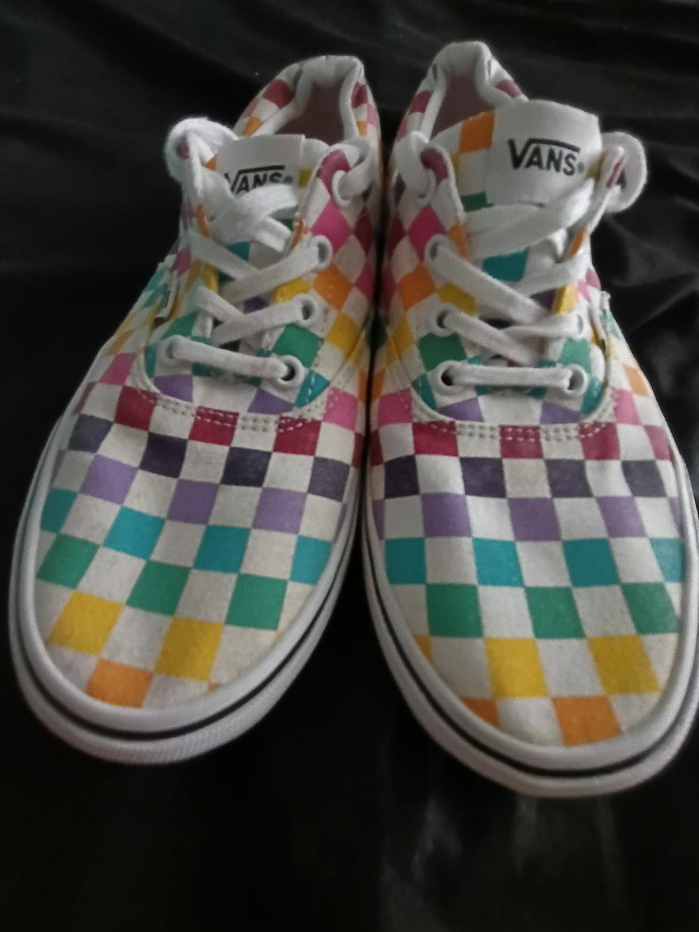 VANS Off The Wall Rainbow Checkerboard Checked Sneakers